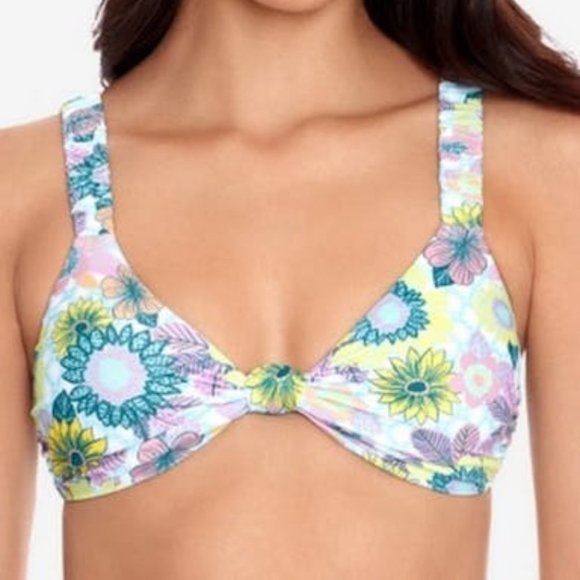 Salt + Cove Scrunchie-Strap Bikini Swim Top, Choose Sz/Color - Picture 1 of 4